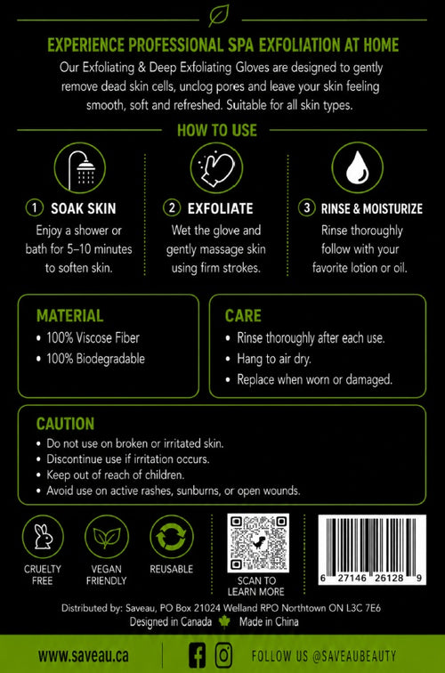 Exfoliant Glove & Deep Exfoliant Glove